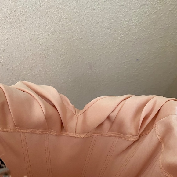 House Of CB 'Coraline' Blush Satin Corset Dress size Large - Picture 8 of 14
